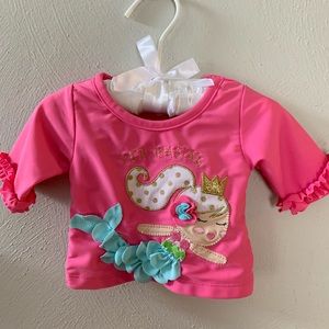 Mud Pie mermaid bathing suit/rash guard top
